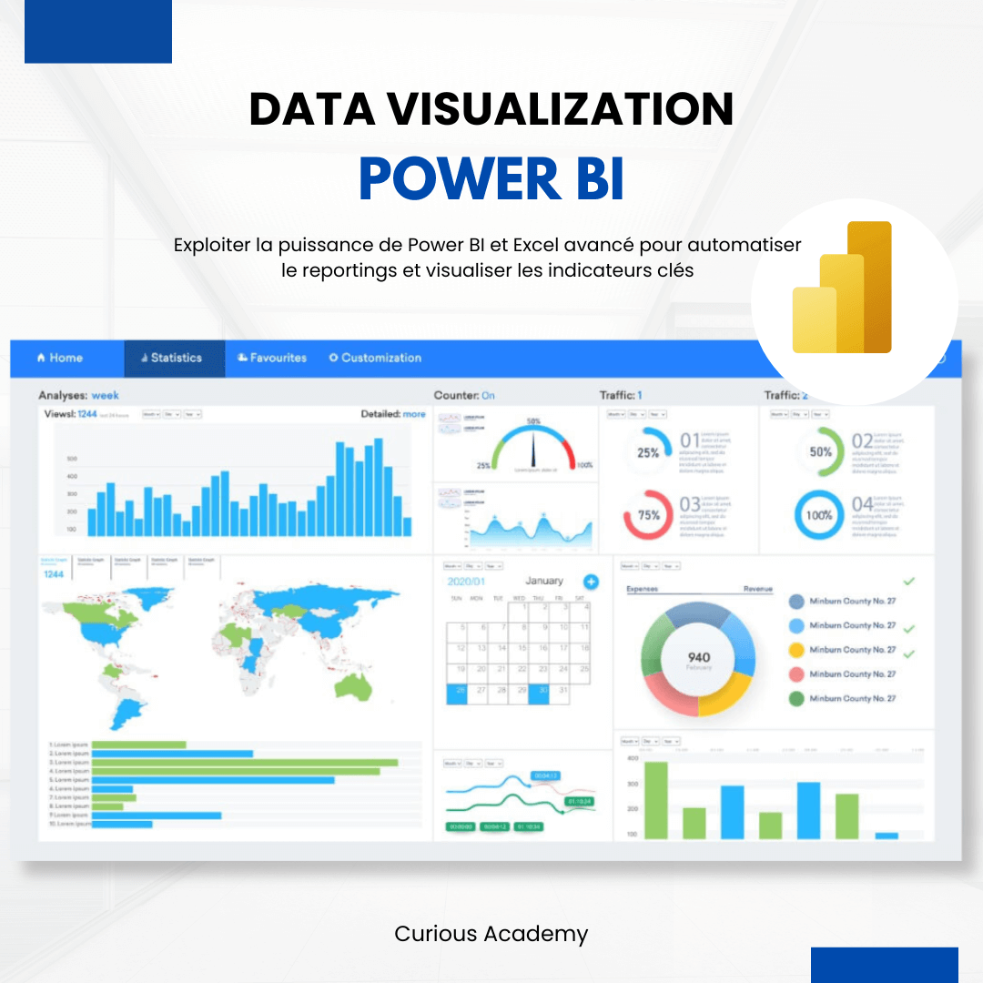 Logiciels Power BI & Excel Avancé, Data Driven